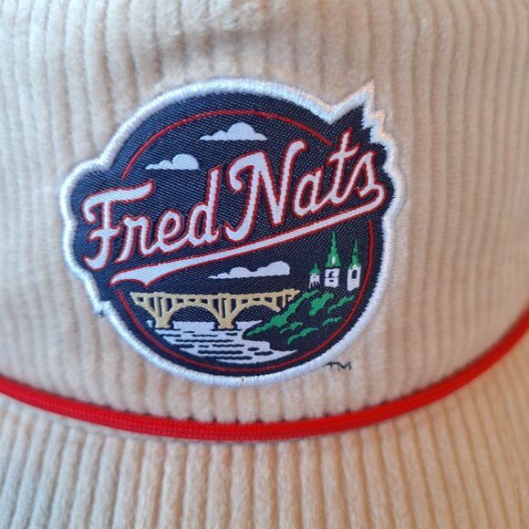 Fred Nats Corduroy Baseball Hat Fredericksburg Nationals Bold Rock Snapback - Picture 2 of 8